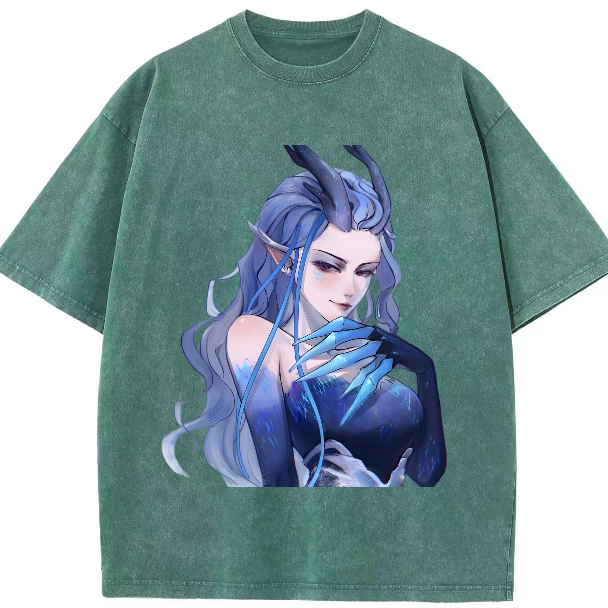 （画像用） Ne Zha 2 ナタ 魔童の大暴れ 綿100% ヴィンテージ風 半袖Tシャツ（フロントプリント）
